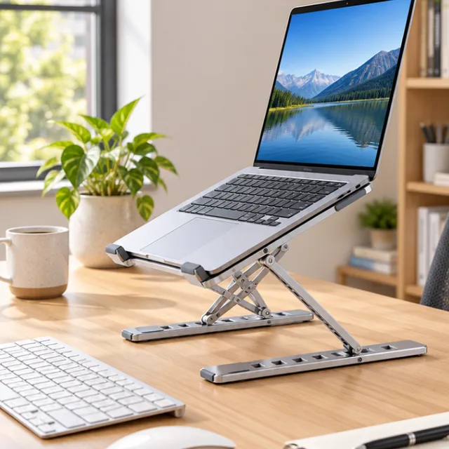 Suporte de notebook em alumínio, 6 alturas